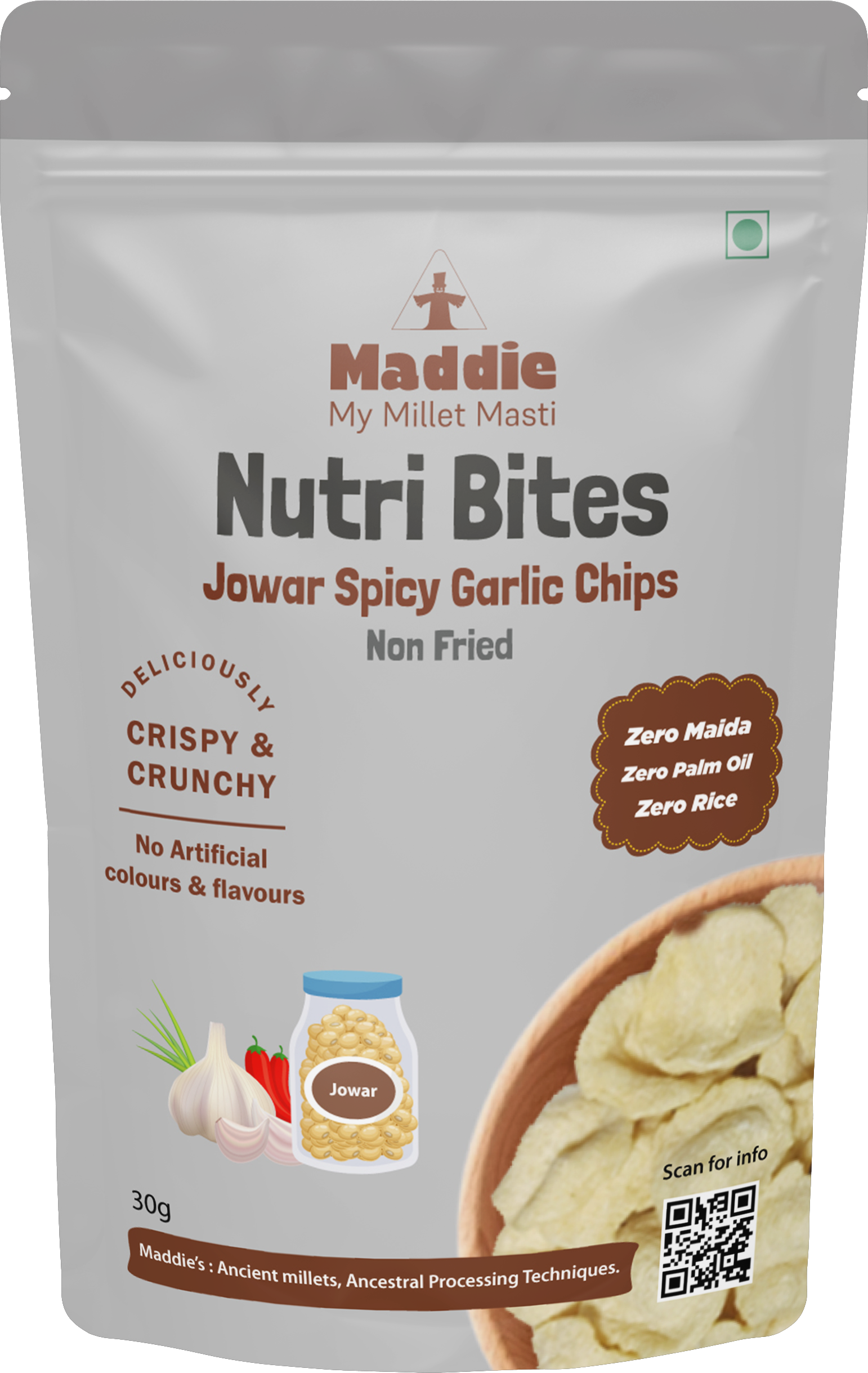 Jowar Spicy Garlic Chips